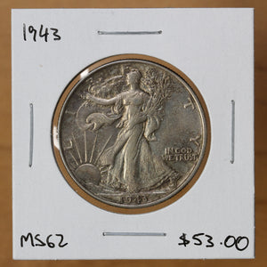 1943 - USA - 50c - MS62 - retail $53