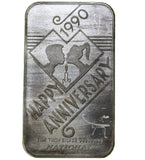 1 oz - National Mint - Happy Anniversary 1990 - Fine Silver Bar
