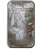 1 oz - National Mint - Merry Christmas 1990 - Fine Silver Bar