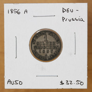 1856 A - Germany (Prussia) - 1 Groschen - AU50