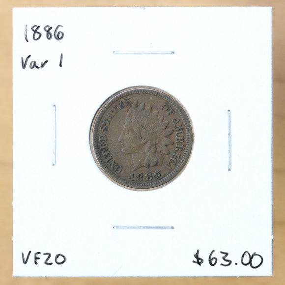1886 - USA - 1c - Var 1 - VF20 - retail $63