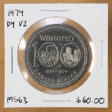 1974 - Canada - $1 - DY V2 - MS63