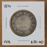 1874 - Newfoundland - 50c - VG8 - retail $50