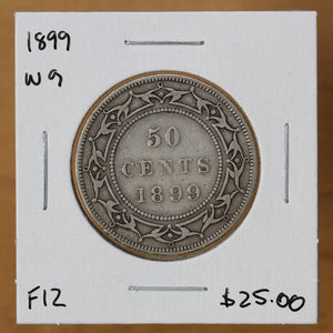 1899 - Newfoundland - 50c - W9 - F12 - retail $25
