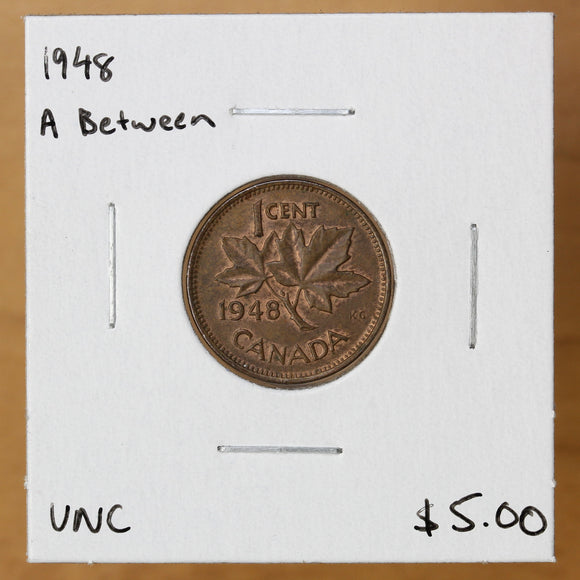 1948 - Canada - 1c - A Between - UNC - retail $5