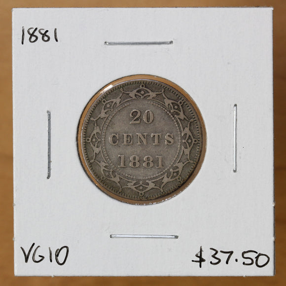 1881 - Newfoundland - 20c - VG10 - retail $37.50
