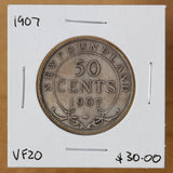 1907 - Newfoundland - 50c - VF20 - retail $30