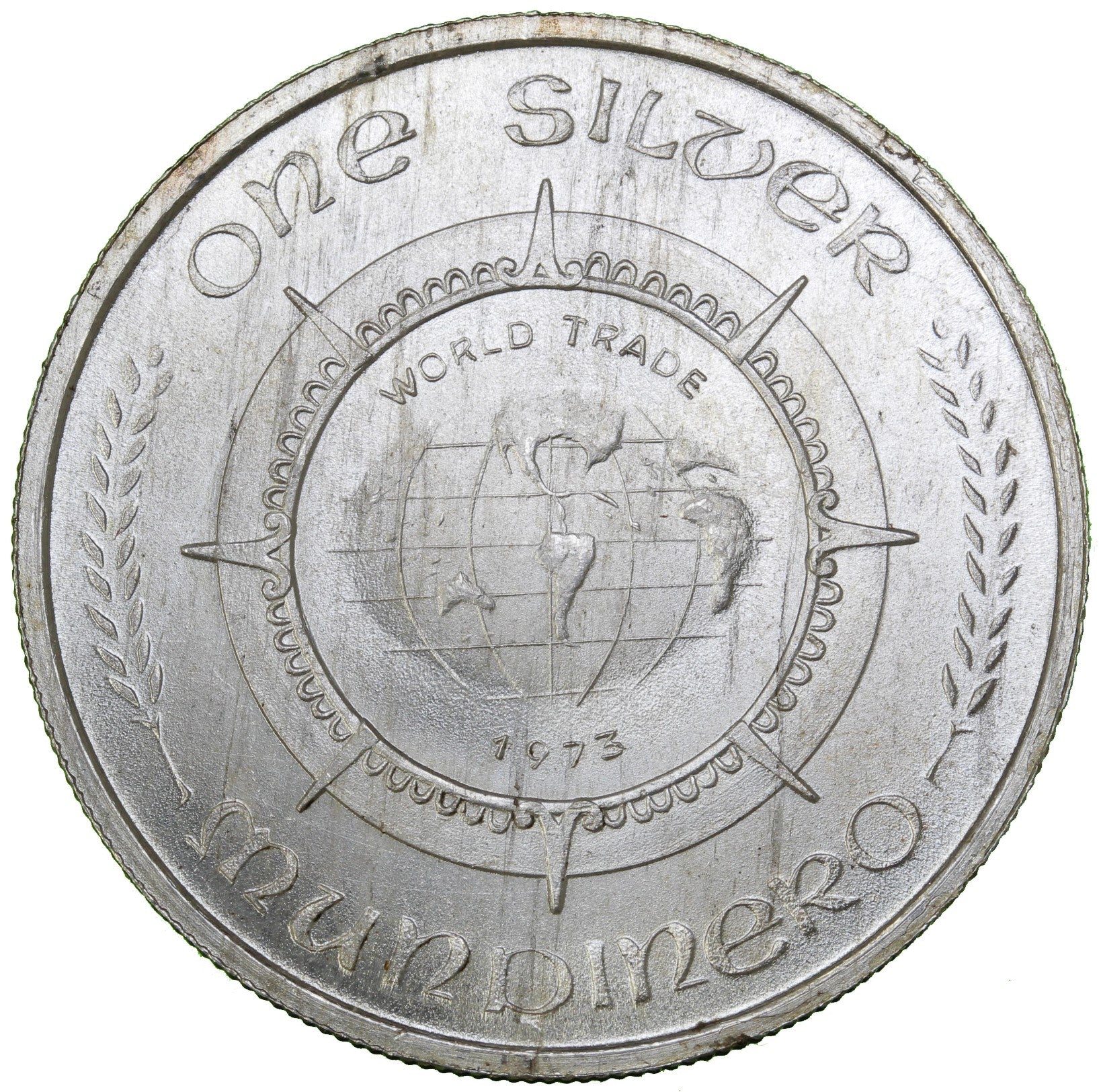 1 oz - World Trade 1973 - Mundinero - Art Round – MK Coins