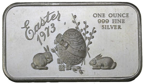 1 oz - Easter 1973 - Fine Silver Bar