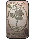 1 oz - Mothers Day 1983 - Fine Silver Bar