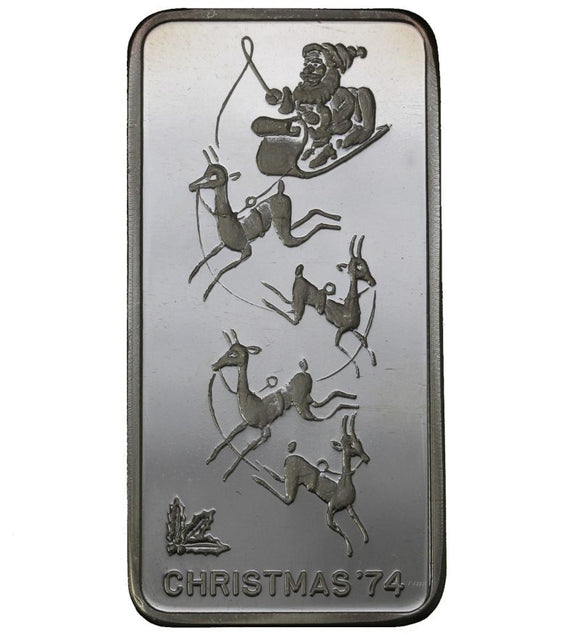 1 oz - Christmas 1974 - Fine Silver Bar