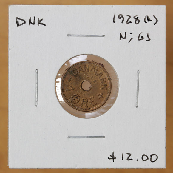 1928 (h) N; GJ - Denmark - 1 Ore - 50% OFF!