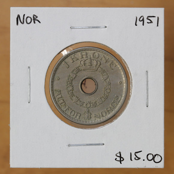 1951 - Norway - 1 Krone - UNC - 50% OFF!