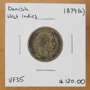 1879 (h) - Danish West Indies - 10 Cents - VF35 - retail $120