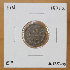 1871 S - Finland - 50 Pennia - EF - retail $125