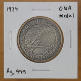 1974 - ONA Medal - Fine Silver - 12th Annual Convention