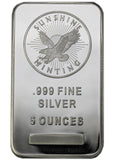 5 oz - Silver Bar - Sunshine Minting