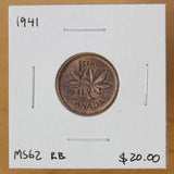 1941 - Canada - 1c - MS62 RB - retail $20