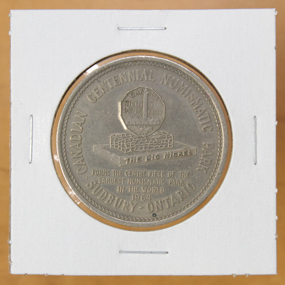 1964 - Medal - Canadian Centennial Numismatic Park - Nickel Silver