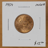 1954 - India - 1 Pice - MS63 (BU) - retail $15
