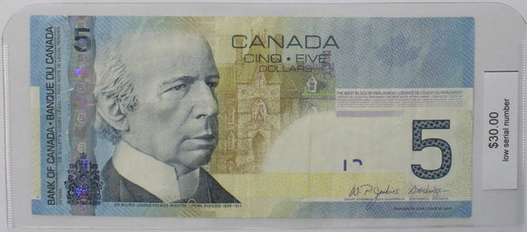 2006 - Canada - 5 Dollars - Jenkins / Dodge - Low Serial Number - AOK0000640