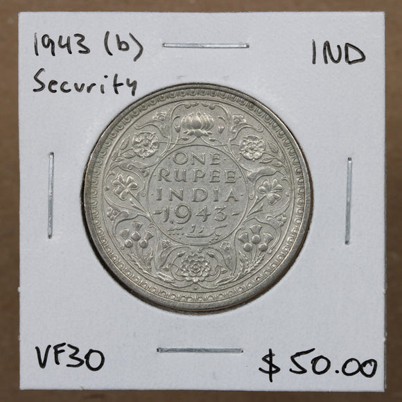 1943 - India - 1 Rupee