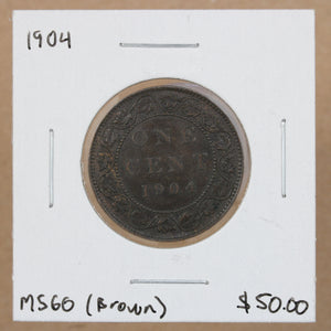 1904 - Canada - 1c - MS60 (Brown) - retail $50