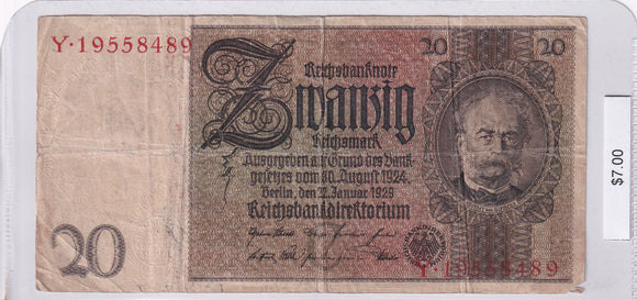 1929 - Germany - 20 Reichsmark - Y 19558489