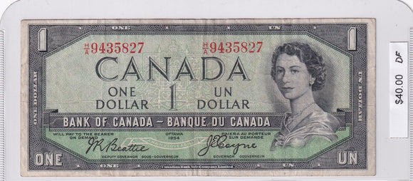 1954 - Canada - Devil's Face - 1 Dollar - Beattie / Coyne - H/A 9435827