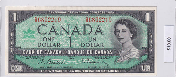 1967 - Canada - 1 Dollar - Beattie / Rasminsky - S/O 6802219