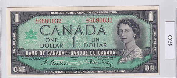 1967 - Canada - 1 Dollar - Beattie / Rasminsky - S/O 6680032