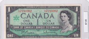 1967 - Canada - 1 Dollar - Beattie / Rasminsky - L/O 7210302
