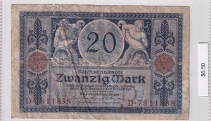 1915 - Germany - 20 Mark - D 7811838