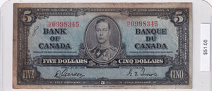 1937 - Canada - 5 Dollars -  Gordon / Towers - N/C 0998345