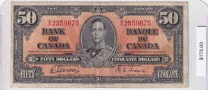 1937 - Canada - 50 Dollars - Gordon / Towers - B/H 2359675