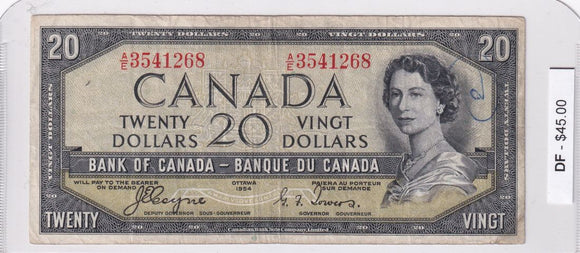 1954 - Canada - Devil's Face - 20 Dollars - Coyne / Towers - A/E 3541268