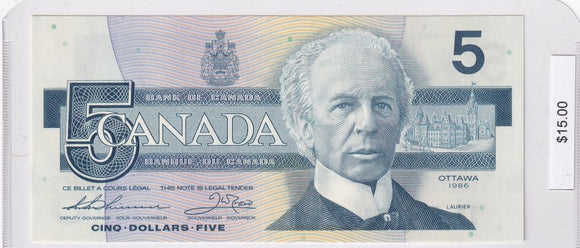 1986 - Canada - 5 Dollars - Thiessen / Crow - FNP 3373702