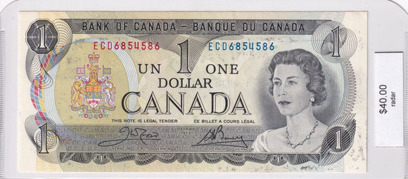 1973 - Canada - 1 Dollar - Crow / Bouey - Radar - ECD 6854586