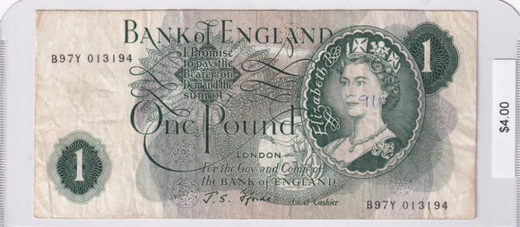 1960-1964 - Great Britain - 1 Pound - B97Y 013194