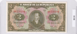 1955 - Colombia - 2 Pesos Oro - SERIE GG 48558194