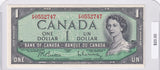1954 - Canada - 1 Dollar - Beattie / Rasminsky - F/P 0552747