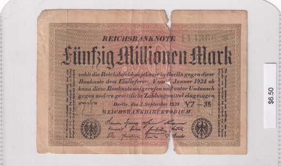 1923 - Germany - 5 Millionen Mark - 114366 *