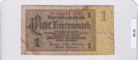 1937 - Germany - 1 Rentenmark - N 44611759