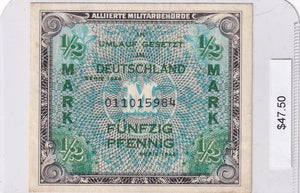 1944 - Germany - 1/2 Mark - 011015984