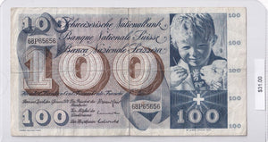 1970 - Switzerland - 100 Franken - 68P65656