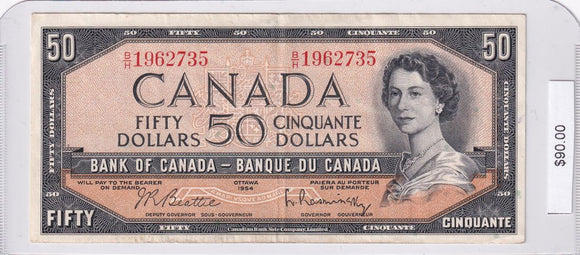 1954 - Canada - 50 Dollars - Beattie / Rasminsky - B/H 1962735