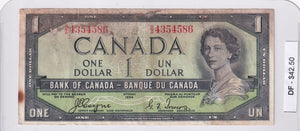 1954 - Canada - Devil's Face - 1 Dollar - Coyne / Towers - B/A 4354586