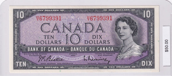 1954 - Canada - 10 Dollars - Beattie / Rasminsky - H/T 6799391