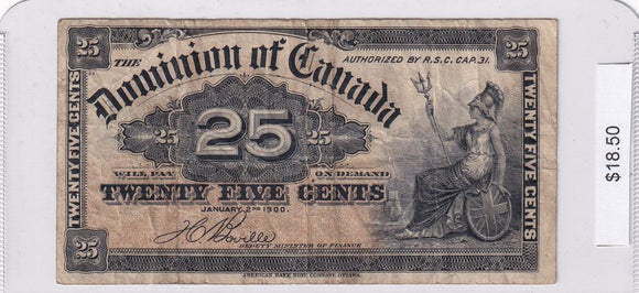 1900 - Canada - 25 Cents - Boville