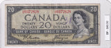 1954 - Canada - Devil's Face - 20 Dollars - Beattie / Coyne - D/E 0372828